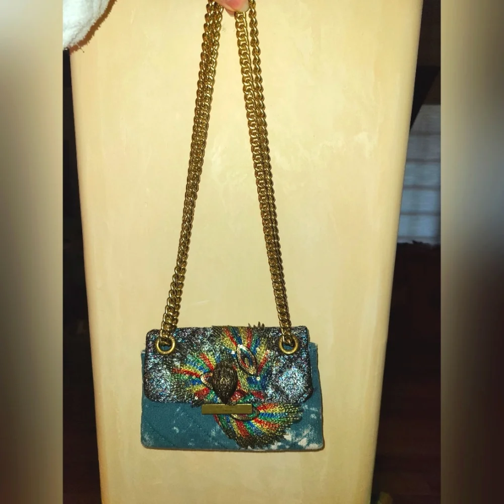 Kurt Geiger Limited Edition Designer Kensington Blue Crossbody purse handbag